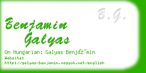 benjamin galyas business card